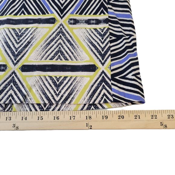 Nic + Zoe Women's Skirt Size 10 Boho Mosaic Print Zipper Cotton Spandex Travel - Picture 8 of 8